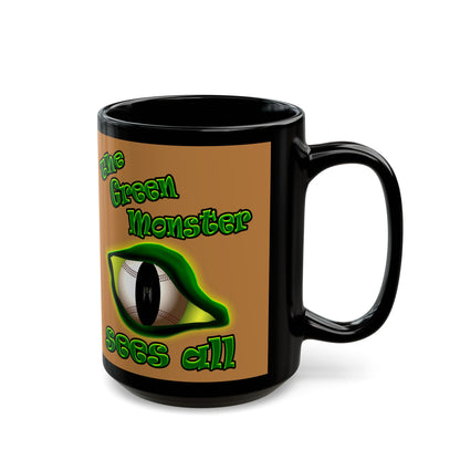 green monster - Black Mug (light brown)