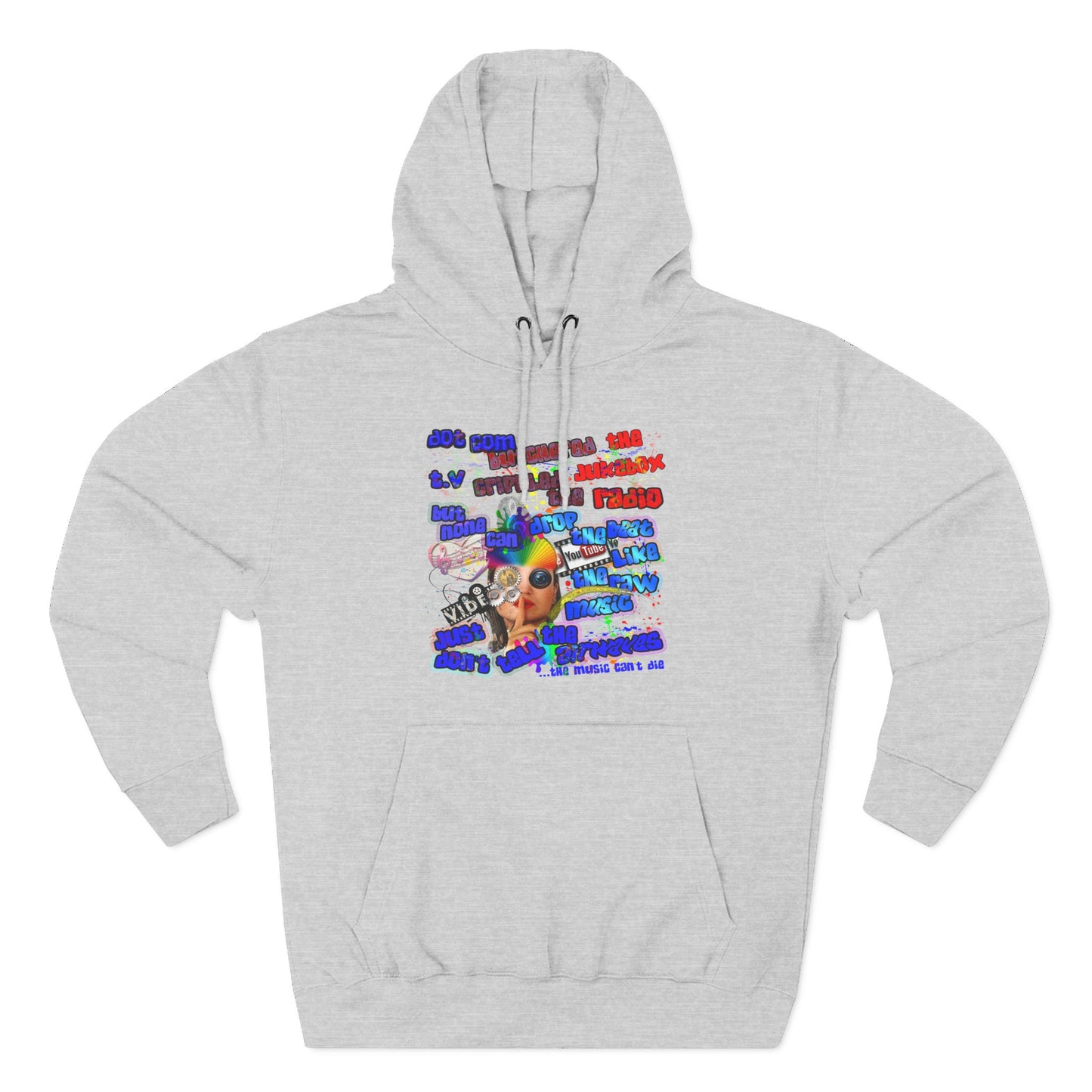 drop the beat - Three-Panel Fleece Hoodie