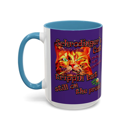 schrodinger's cat - Accent Mug (purple)