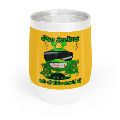 disc jockey - Chill Wine Tumbler (yellow)