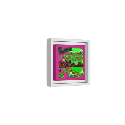 celtics logo - framed canvas art (pink)
