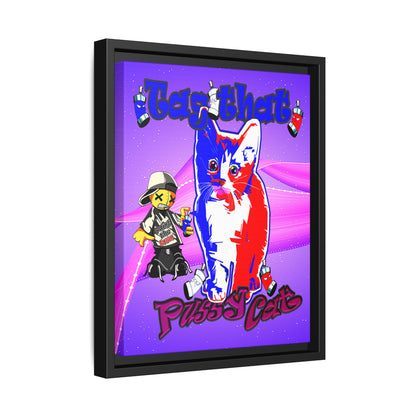 tag that - framed canvas art (purple-pink wave)