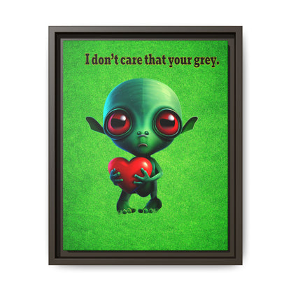 I don't care that your grey - framed canvas art (green turf)
