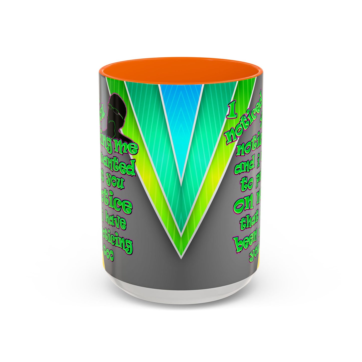 noticed you noticing - Accent Mug (rainbow split)