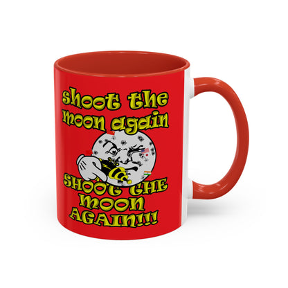shoot the moon again - Accent Mug (red)