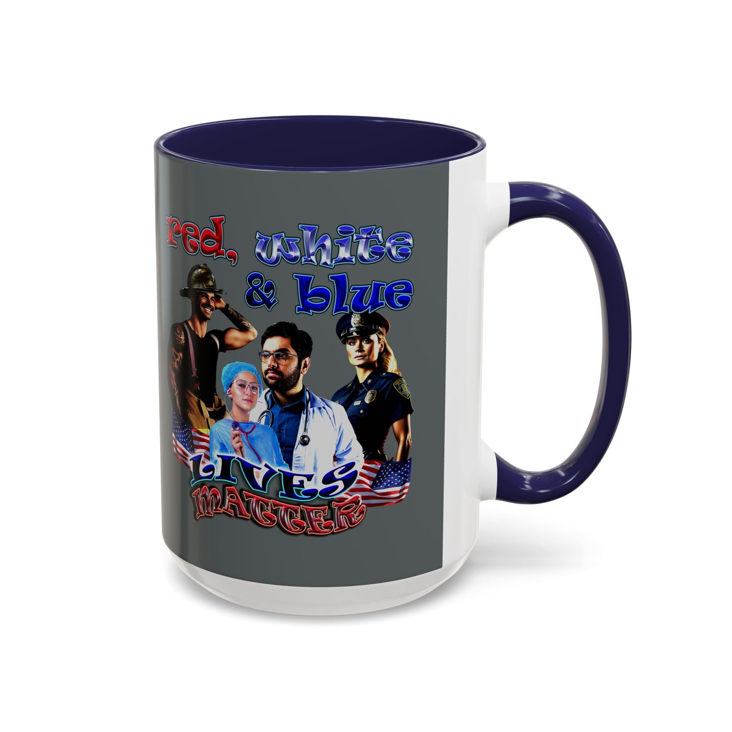 rw&b lives matter - Accent Mug (dark grey)