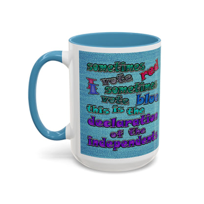 declaration of the independents - Accent Mug (faded blue)