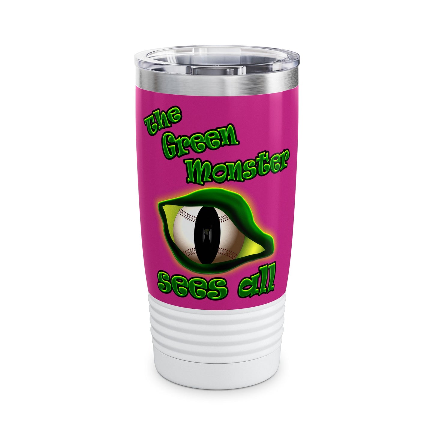 green monster - Ringneck Tumbler, 20oz (pink)