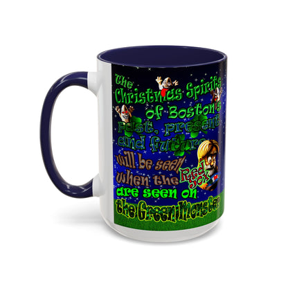 christmas spirits of boston - Accent Mug ('snoops' background)