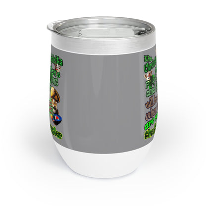 christmas spirits of boston - Chill Wine Tumbler (grey)