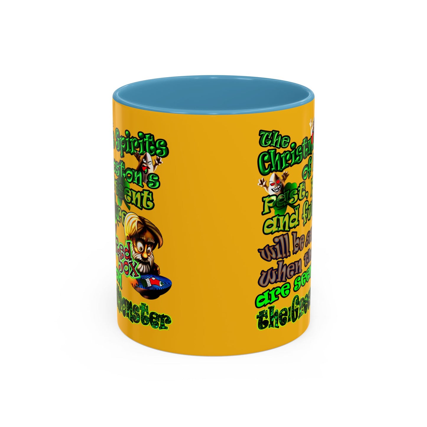 christmas spirits of boston - Accent Mug (yellow)