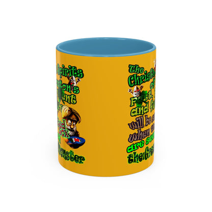 christmas spirits of boston - Accent Mug (yellow)