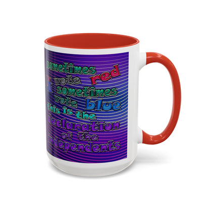 declaration of the independents - Accent Mug (purple wave)