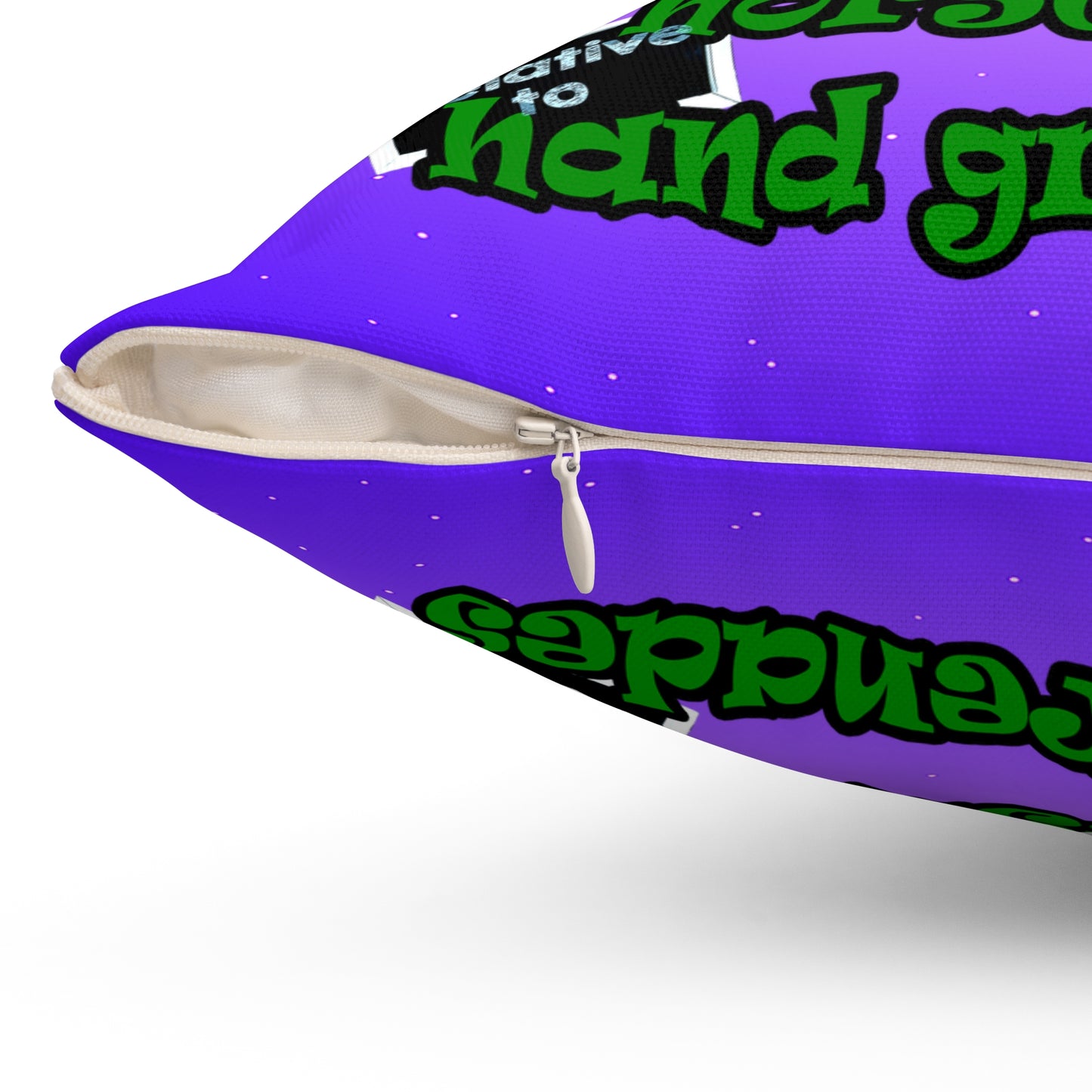 my luck - Spun Polyester Square Pillow - (purple-pink wave)
