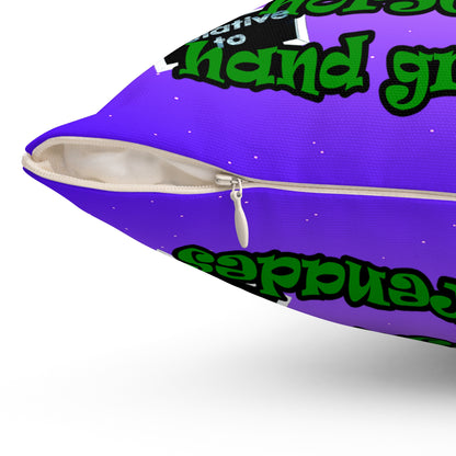my luck - Spun Polyester Square Pillow - (purple-pink wave)