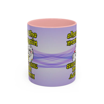 shoot the moon again - Accent Mug (light blue-pink wave)