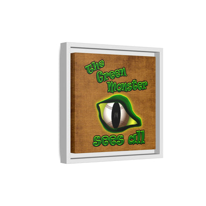 green monster - framed canvas art (brown papyrus)