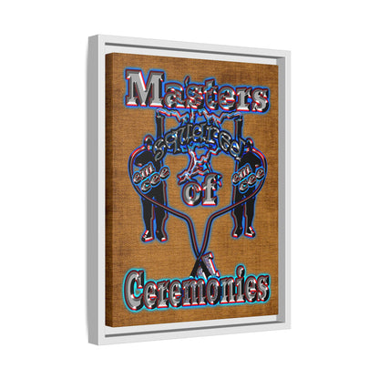 em cee squared - framed canvas art (brown papyrus)
