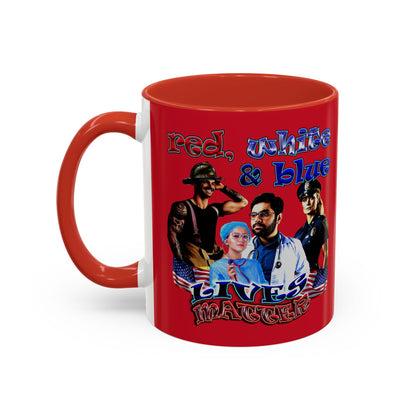 rw&b lives matter - Accent Mug (dark red)