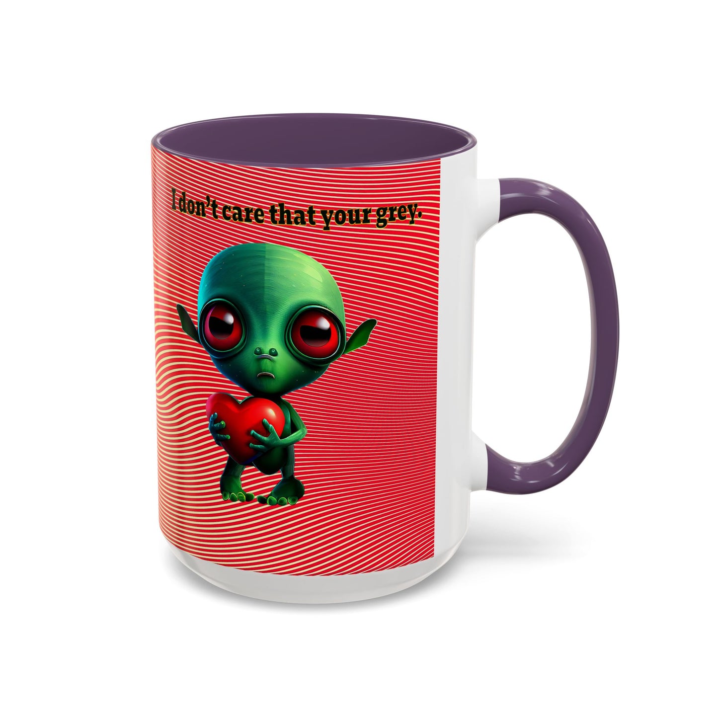 I don't care that your grey - Accent Mug (yellow-orange wave)