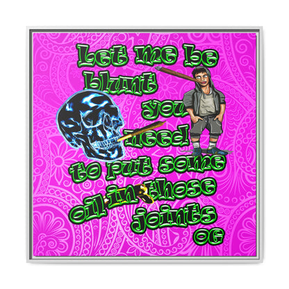 og - framed canvas art (pink swirl)