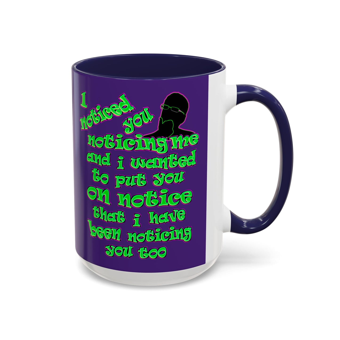 noticed you noticing - Accent Mug (purple)