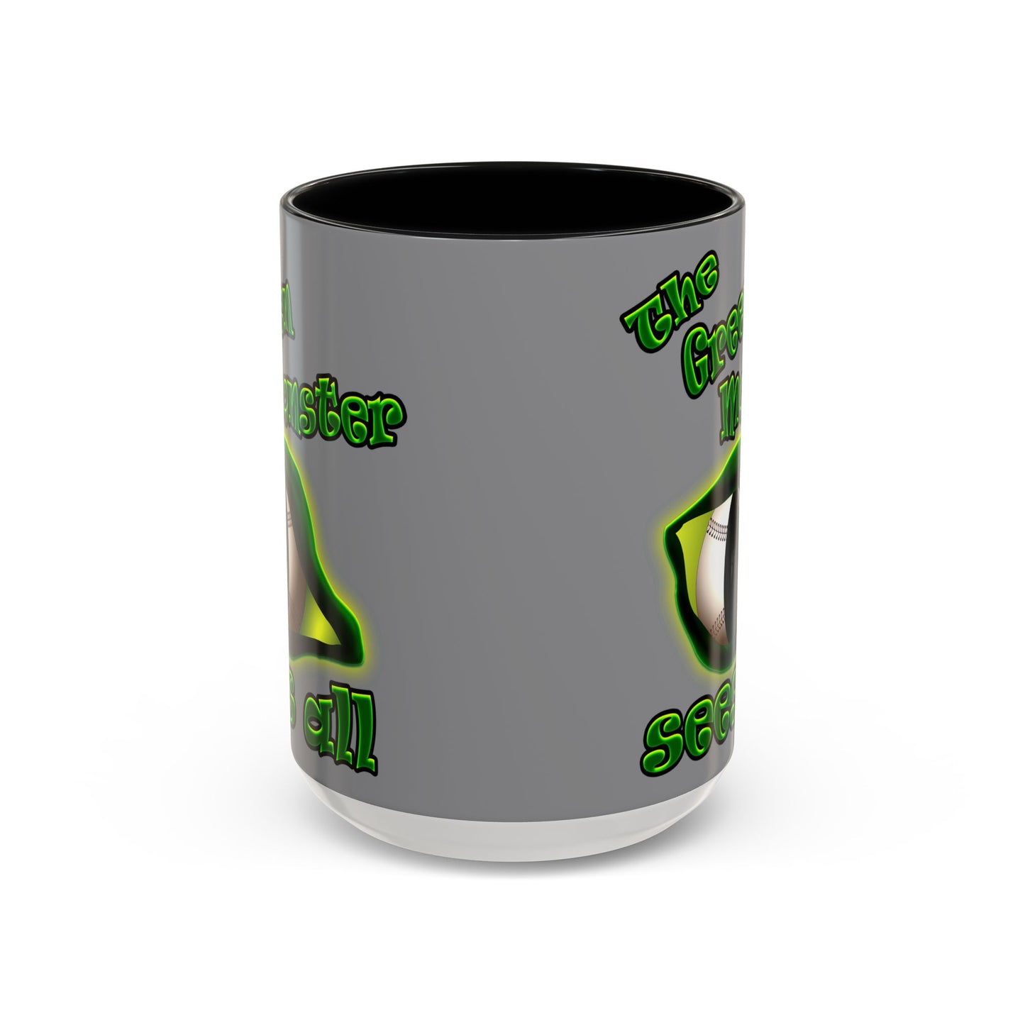 green monster - Accent Mug (grey)