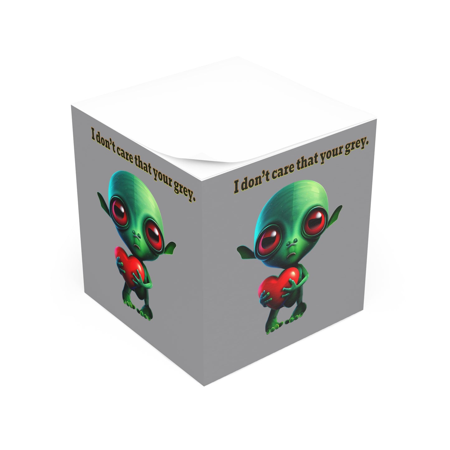 I don't care that your grey - note cube (grey)