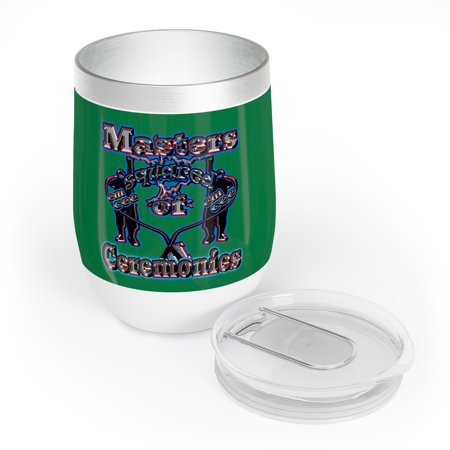 em cee squared - Chill Wine Tumbler (dark green)