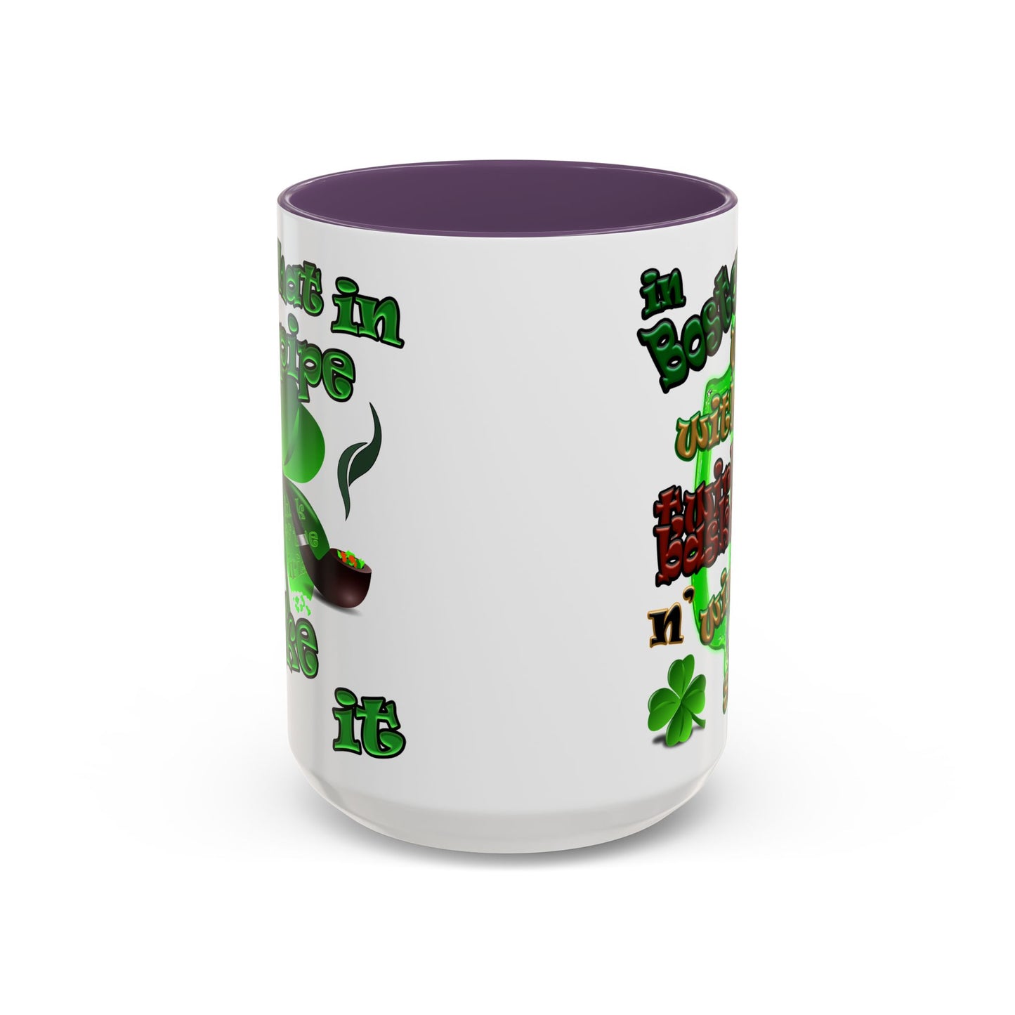celtics logo - Accent Mug (white)