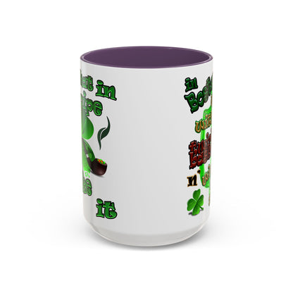 celtics logo - Accent Mug (white)