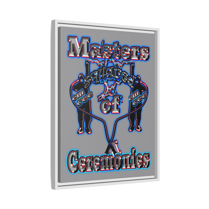 em cee squared - framed canvas art (grey)