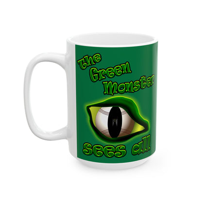 green monster - White Mug (dark green)