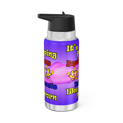 popping like popcorn - Gator Tumbler, 32oz  (purple-pink wave)