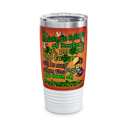 christmas spirits of boston - Ringneck Tumbler, 20oz (burnt orange)