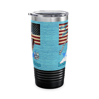 shoot for the stars - Ringneck Tumbler, 20oz (faded blue)
