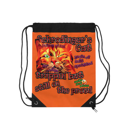 schrodinger's cat - Drawstring Bag (orange)