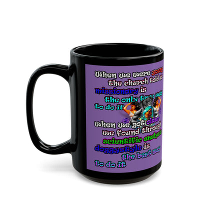 doggystyle - Black Mug (light purple)