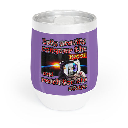 defy conquer reach - Chill Wine Tumbler (light purple)