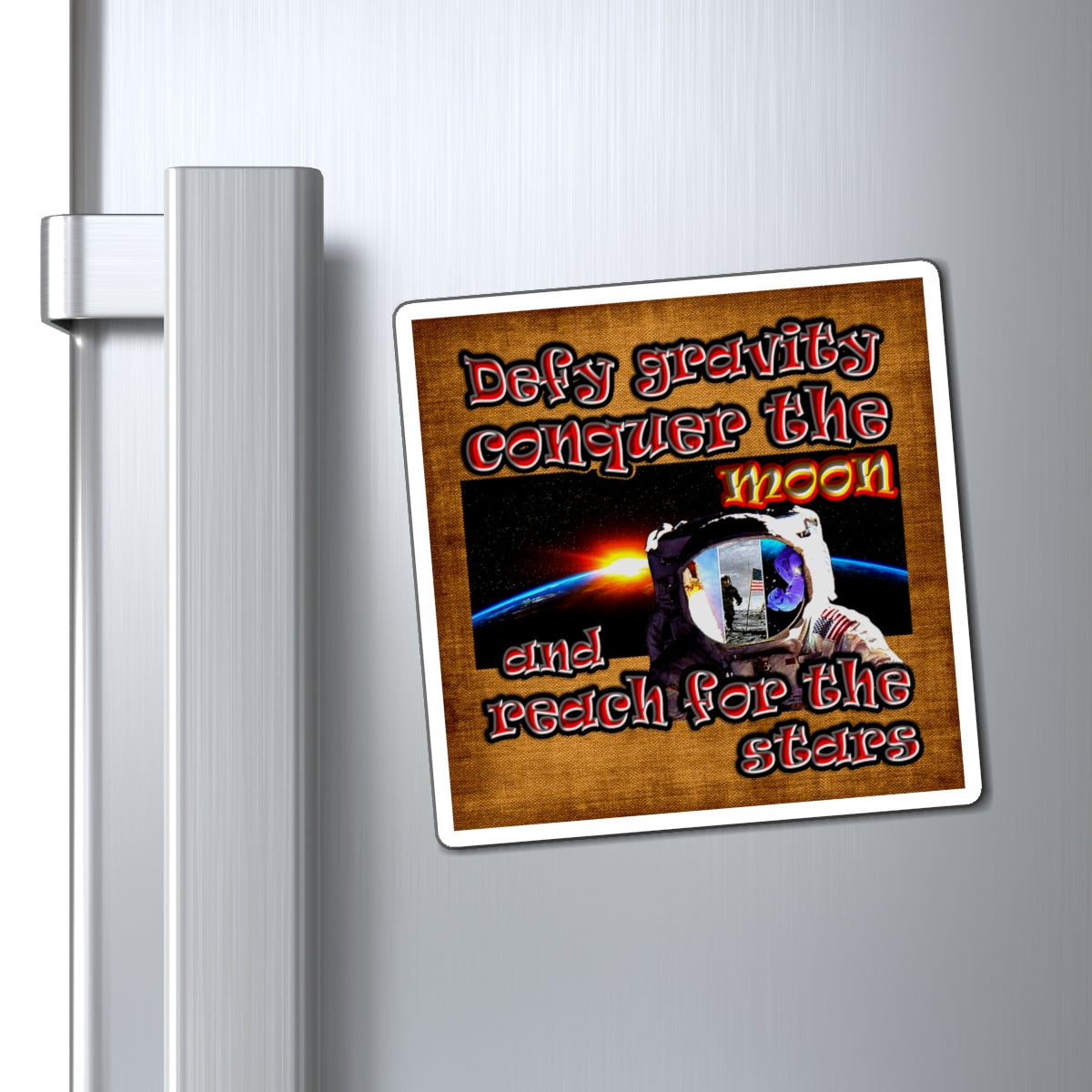 defy conquer reach - Magnets - (brown papyrus)