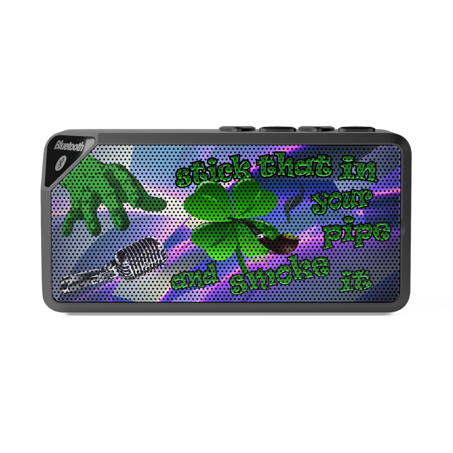 stick that in your pipe and smoke it - Jabba Bluetooth Speaker (grey-pink wave)