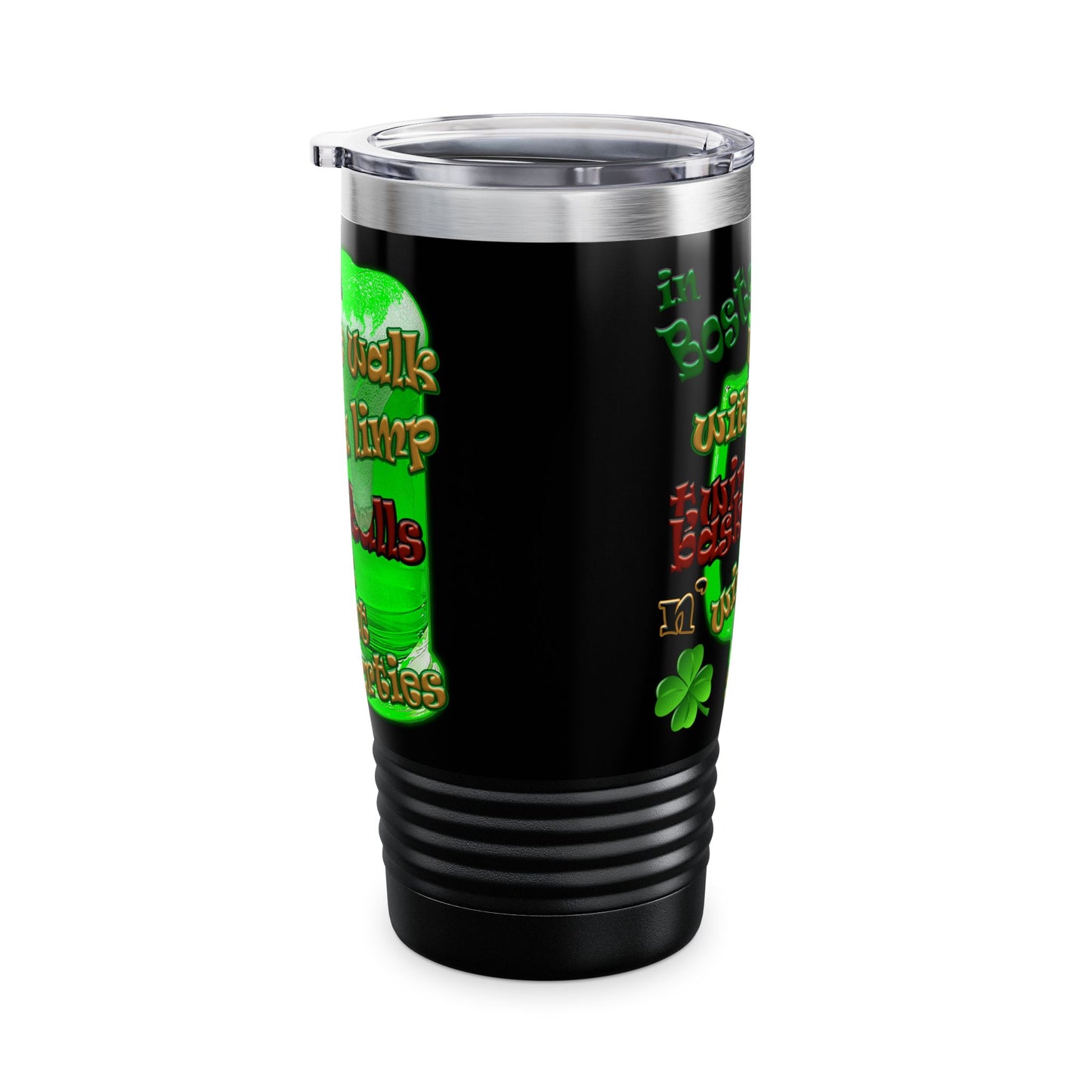 celtics logo - Ringneck Tumbler, 20oz (black)