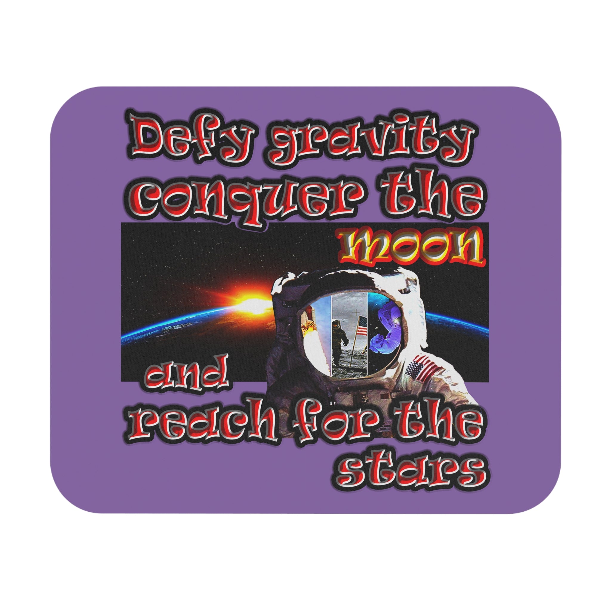 defy conquer reach - Mouse Pad (Rectangle) (light purple)