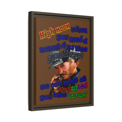 high noon - framed canvas art (brown)