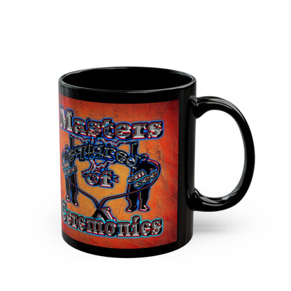 em cee squared - Black Mug (burnt orange)