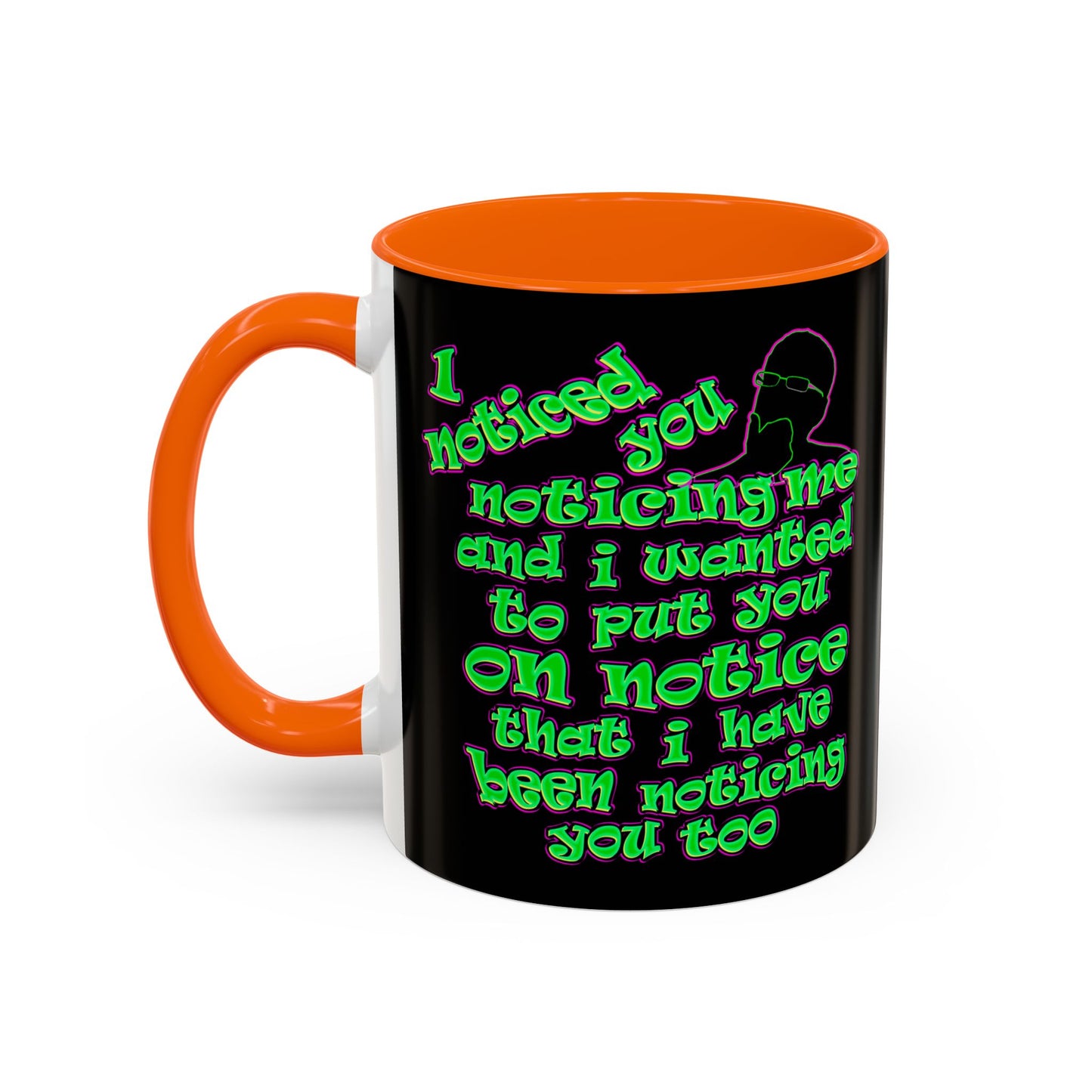 noticed you noticing - Accent Mug (black)