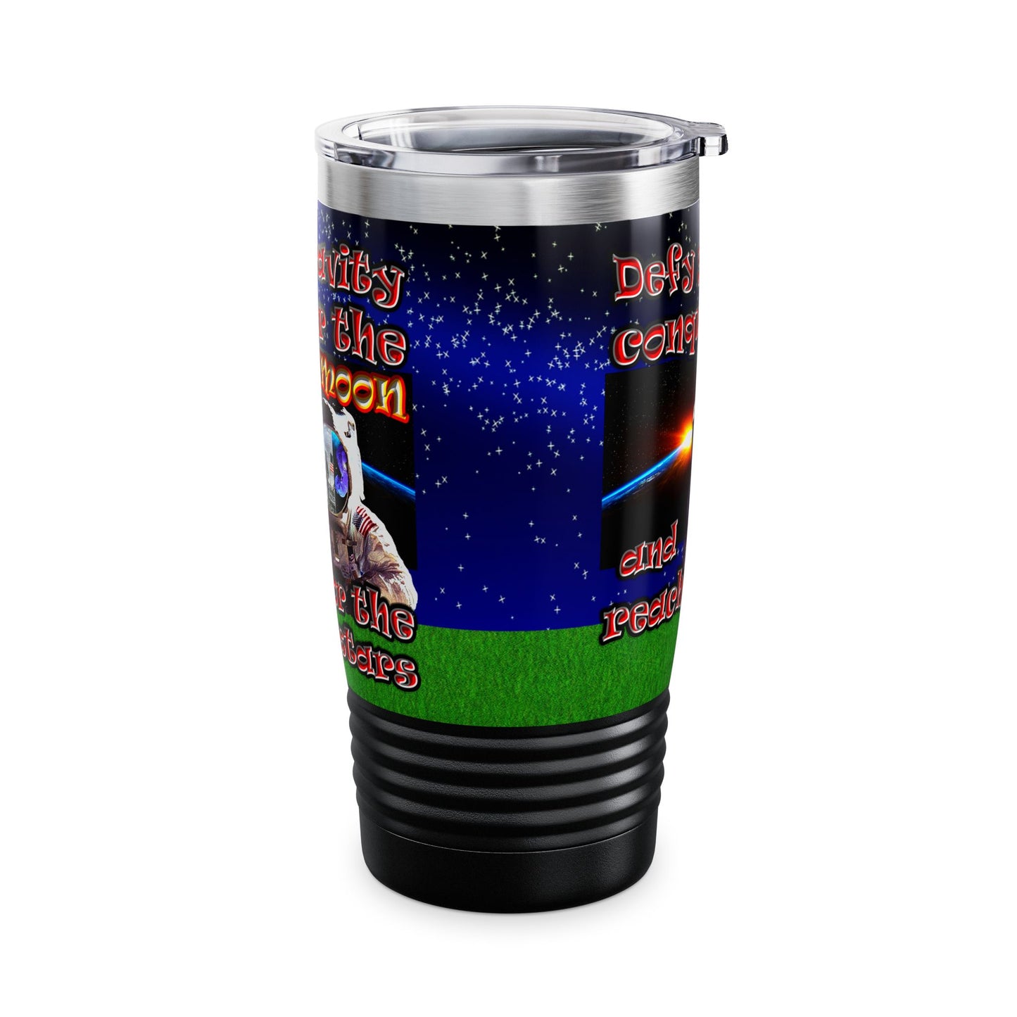 defy conquer reach - Ringneck Tumbler, 20oz ('snoops' background)