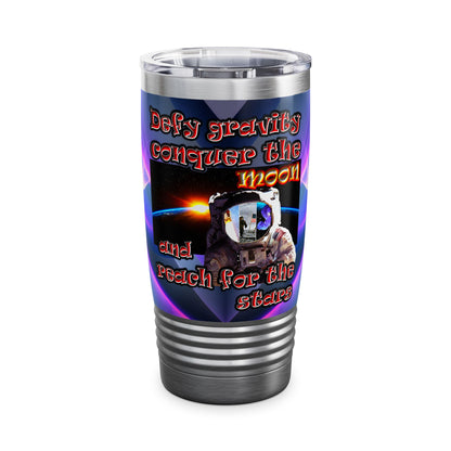 defy conquer reach - Ringneck Tumbler, 20oz (grey-pink wave)