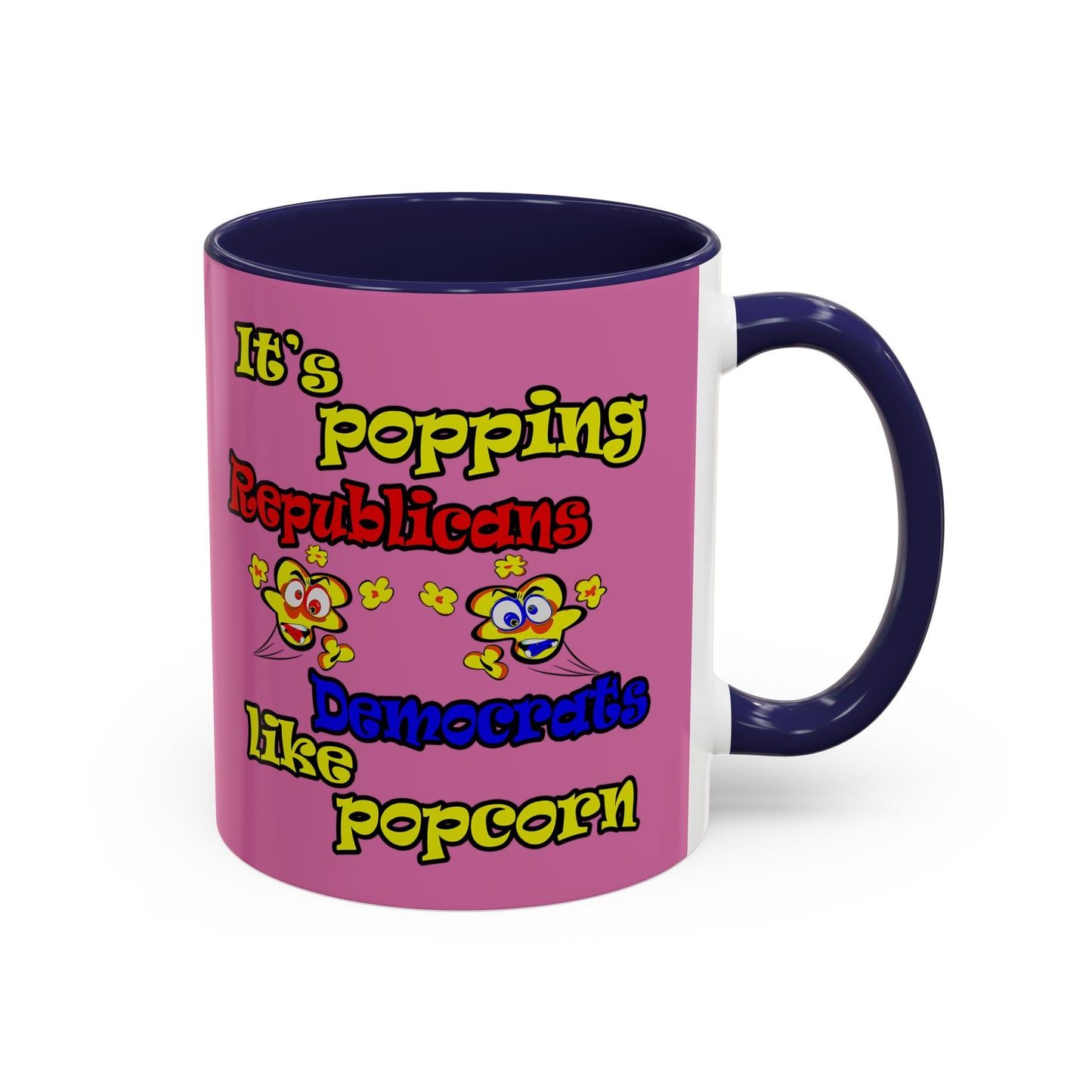 popping like popcorn - Accent Mug (light pink)