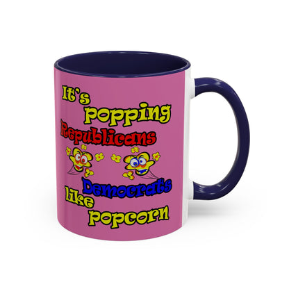 popping like popcorn - Accent Mug (light pink)